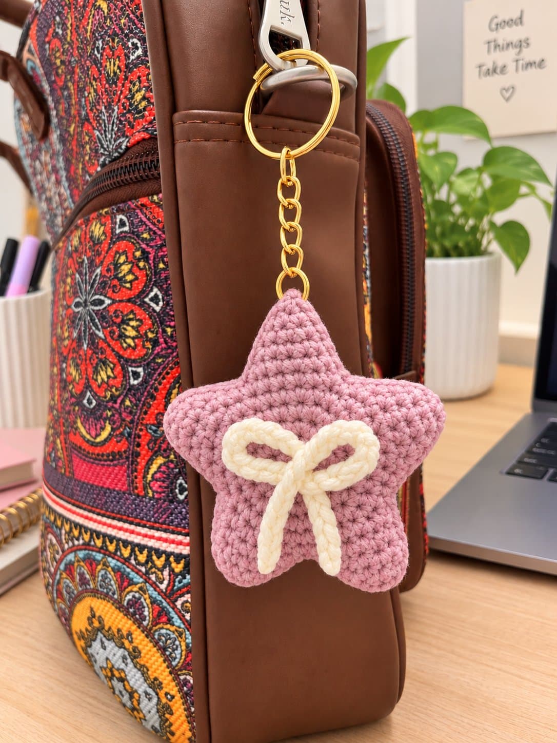 Crochet Star Keychain & Bag Charm