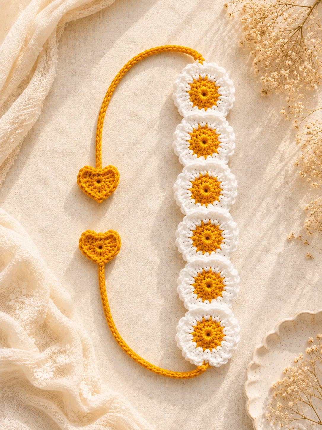 Crochet Flower Hair Band